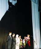 Laureatka Nagrody Teresa Budzisz-Krzyżanowska - uroczystość rozdania nagród, Teatr Polski, 2002 r. Fot. UMWM