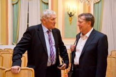 Rozmowa laureatów - Bohdana Zadury i Macieja Wojtyszki. Fot. Anita Kot