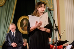 W imieniu Krystyny Jandy - laureatki Nagrody im. Cypriana Kamila Norwida 2019 w kategorii Teatr - nagrodę odebrała Alicja Przerazińska, 23 września 2019, Zamek Królewski w Warszawie, fot. Tomasz Urbanek/East News