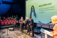 Laureatką w kategorii Teatr została Anna Wieczur za reżyserię spektaklu „Sztuka intonacji”, Teatr Dramatyczny m.st. Warszawy.