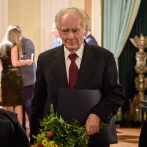 Wiesław Myśliwski podczas gawi wręczenia nagród