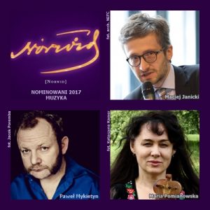 Grafika ze zdjęciami nominowanych w kategorii muzyka 2017