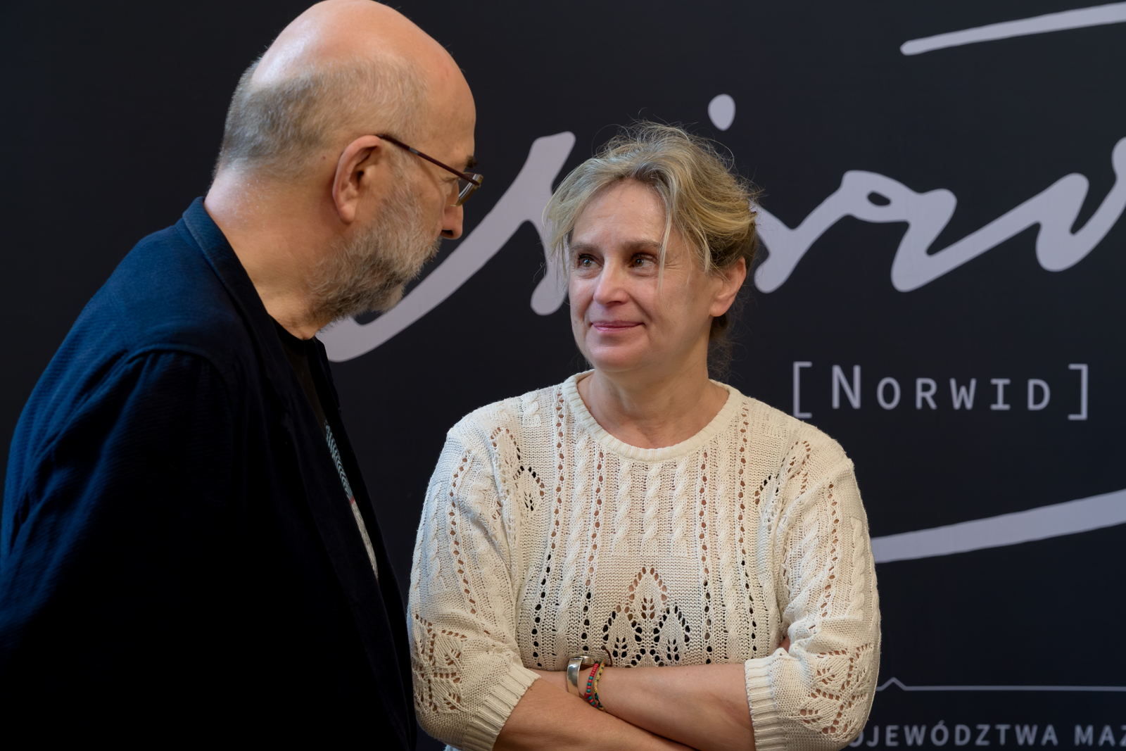 Dorota Buchwald i Janusz Fogler rozmawiają